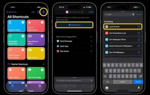 南郊苹果14锁屏维修店分享iPhone14升级iOS16.4后如何创建锁屏快捷方式 