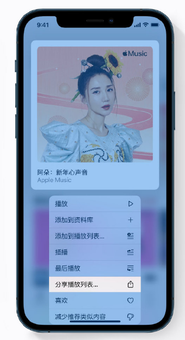 南郊苹果手机维修分享Apple Music 新增新年歌单，快来分享给好友 
